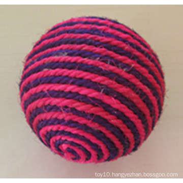 Red and Purple Sisal Ball, Pet Toys